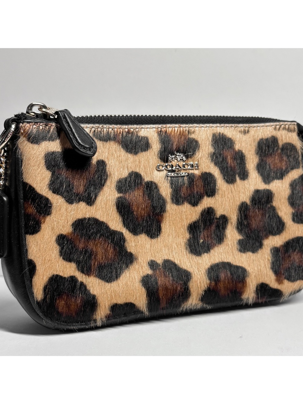 Coach Leopard Calf Hair Nolita Clutch